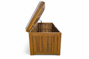 Wholesaler Solid Acacia <b>Wood</b> Patio <b>Bench</b> Storage Box With Cushion For Garden And <b>Outdoor</b> Furniture High Quality - Product Image 2