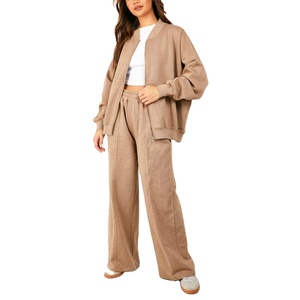 Chándales de lavado ácido de alta calidad de estilo único para mujer al por mayor chándal de lavado ácido ligero con hombros caídos para mujer OEM 2026 - Product Image 3