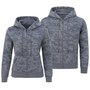 Vente en gros de sweat à capuche en coton polaire surdimensionné pour femmes sweat à capuche camouflage pour l'hiver sweat à capuche à motif solide nouveau ABCDEFGHIJKLM - Product Image 2