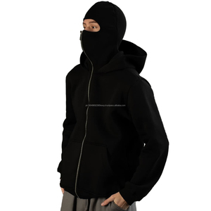 เสื้อฮู้ดบาลาคลาวาคุณภาพสูง 450 แกรม หนัก ทนทาน สไตล์สตรีทแวร์ รับสกรีนโลโก้ เสื้อฮู้ดซิปคลุมหน้าเต็มใบ ผู้ผลิตเสื้อสเวตเชิ้ต - Product Image 3