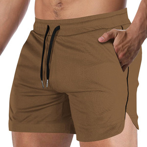 2025 Custom Made Men's Running Shorts Quick Drying Breathable Sportswear Mesh High Waist Solid Elastic Waist Closure <b>Knee</b> <b>Length</b> - Product Image 1