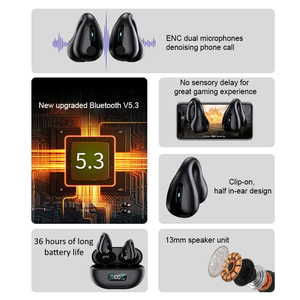 หูฟัง TWS ระดับมืออาชีพสำหรับเล่นกีฬา พร้อมหน้าจอแสดงผลดิจิตอลแสดงสถานะแบตเตอรี่ ชิปเซ็ต JL - Product Image 6