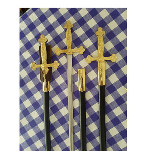 Espada de Ceremonia con Cruz Negra de Battle Merchant, Espada con Empuñadura de Metal, Servicio de Personalización a Bajo Precio, Espada Masónica - Product Image 4