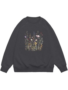 Autumn Winter Women's Sports Shirt Embroidered <b>Plant</b> Flower Print Casual Crew Neck Jumper Hooded Shoulder Hoodie Formal Style - Product Image 4