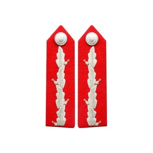 OEM vải màu đỏ bạc thêu goregand cho Tướng brigadiers và Đại Tá mặc gorget các bản vá lỗi thêu tay với Snap - Product Image 1