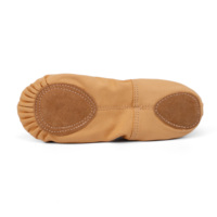 Chaussons de danse roses pour filles et femmes, en cuir véritable, semelle extérieure en cuir, tige en toile extensible, doublure en coton, pour l'entraînement de danse