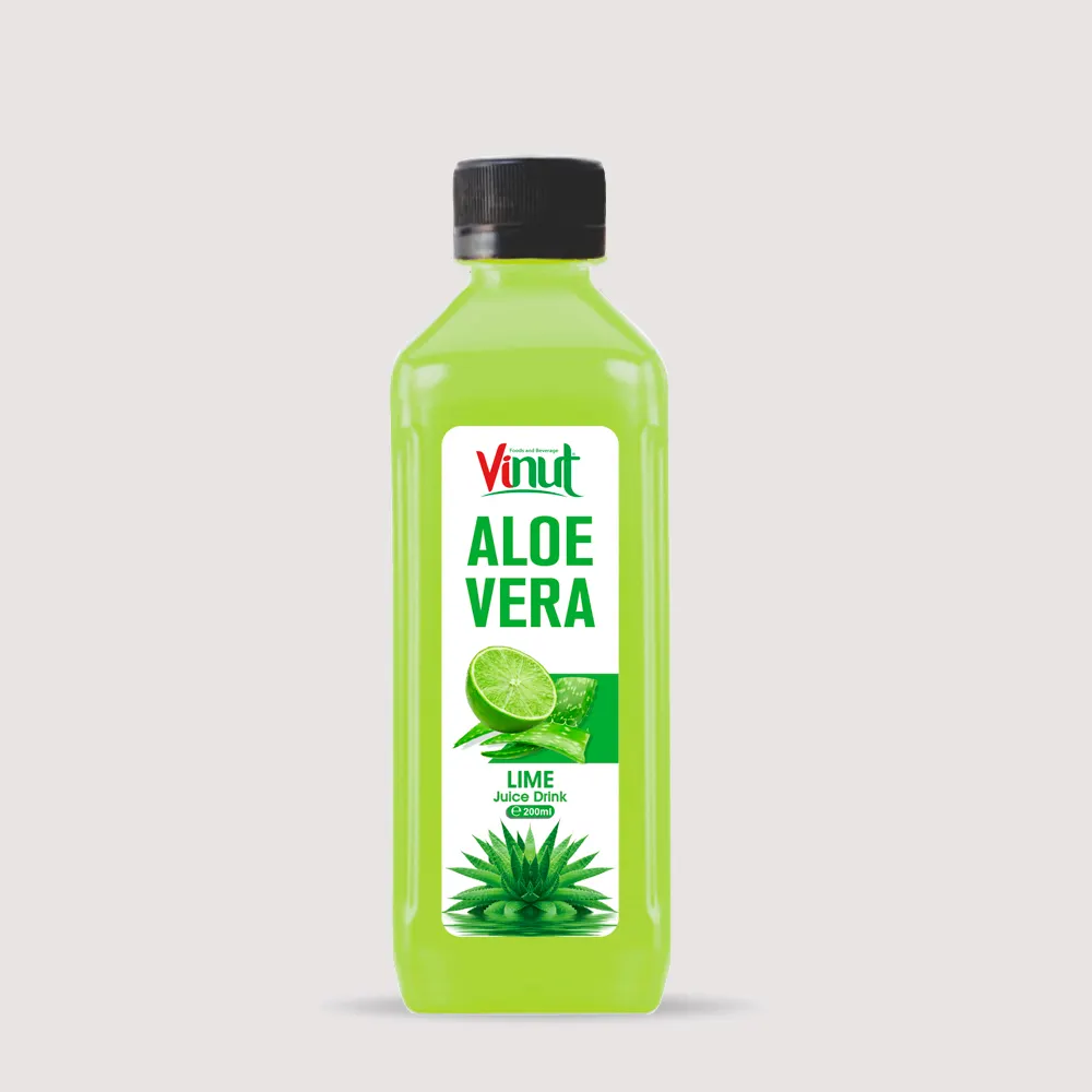 200ml di VINUT caldo venduto Aloe Vera bevanda con Lime (da vero ingrediente) prodotto nella fabbrica del Vietnam (OEM, ODM)