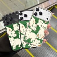 Coque de téléphone transparente magnétique à motif fleur de lys bleu pour iPhone 17-12 Pro Max, vierge pour sublimation en PMMA