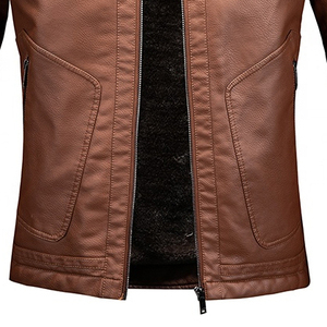 Chaquetas de cuero genuino para hombre modelo superior de la mejor calidad chaquetas de cuero transpirables personalizadas de calidad más populares para hombre - Product Image 3