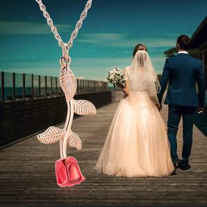 Collar de urna de cremación roja para cenizas, joyería de cremación de flores, colgante de acero inoxidable para mujeres y hombres, tamaño personalizado conmemorativo humano - Product Image 4