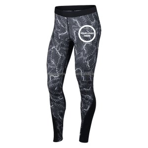 Mejor venta de las mujeres de diseño personalizado de poliéster/nylon de punto transpirable Snagging resistencia Leggings de alta calidad digital - Product Image 1