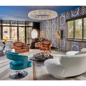 Style nordique Dimmable Anneau Lustre Or <span class=keywords><strong>Chrome</strong></span> Acrylique Plafond Éclairage <span class=keywords><strong>Suspension</strong></span> Suspendue pour Salon Hôtels - Product Image 2