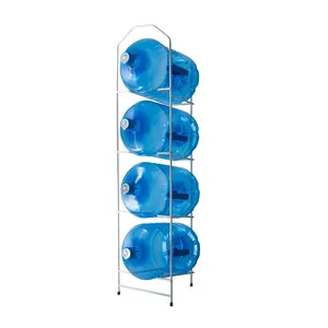 Lightweight Metallic Bottle Rack for 5 Gallon Bottle Storage Capacity 4 Bottles With Rubber Blocks