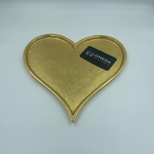 Plateau décoratif en forme de fleur en aluminium fini argent et or, qualité de luxe - Product Image 6