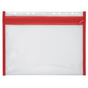 Veloflex VELOBAG XS Red Zippered Storage Bag with Euro Slot Made of Polypropylene for Organization - Product Image 1