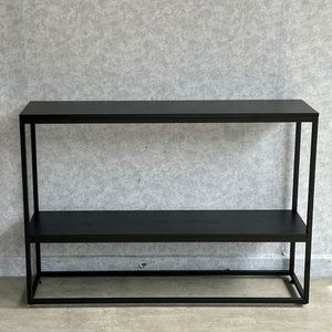Rubber Wood & Iron Frame <b>Console</b> <b>Table</b> 120x30x85cm Minimalist Design Convertible <b>for</b> <b>Entry</b> Villa Living Room Hotel Bedroom Use - Product Image 5