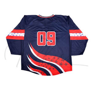 Maillot de hockey sur glace pour adulte, dernier design, couleur unie, 100% polyester, respirant, séchage rapide, prix de gros, meilleur prix, TELLUS APPAREL - Product Image 2