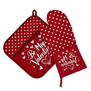 Agarraderas para Ollas de Cocina 100% Algodón con Diseño Estampado de San Valentín, Resistentes al Calor para Cocinar y Hornear - Product Image 2