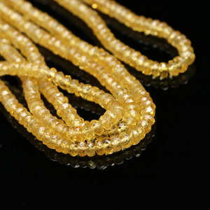 Cuentas de Zafiro Amarillo Claro Facetadas en Forma de Rondelle de 8mm, Piedras Preciosas Minerales Sueltas con Corte Brillante para la Fabricación de Joyas, Cuentas de Rubí - Product Image 2