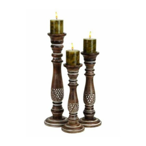 Portavelas de madera de olivo De La mejor calidad, candelabro decorativo para el hogar de diseño clásico a un precio razonable de Indian Metal world - Product Image 4