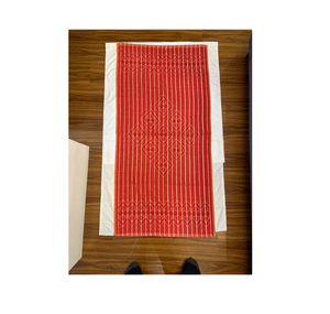 Toalla de Baño de Algodón Orgánico Recién Llegada, Diseño a Rayas Rosa y Marrón, 100% Ecológica, 350 GSM, Suave, de Secado Rápido, 70x140cm - Product Image 1