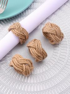 Vente en gros pas cher Anneau de serviette en rotin pour décoration de table avec strass et bling Anneau à boucle pour serviette de table - Product Image 3