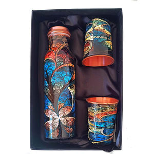 Botella de agua de cobre de 500ml de alta calidad Nuevo aspecto con precio razonable Jarra y botella de cobre puro - Product Image 3