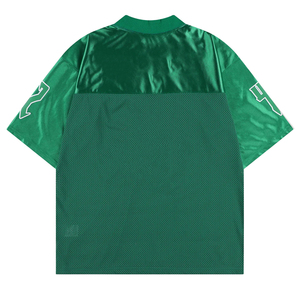 Streetwear personnalisé de luxe coupe boxy à épaules tombantes maillot de football en maille graphique de sublimation vintage maillot de football nouveau design - Product Image 3