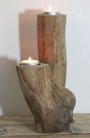 Support de bougie en bois fait main, décoration d'intérieur moderne et luxueuse, personnalisable, pour Noël, Pâques, et événements religieux