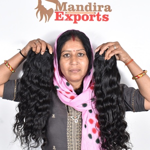Extensions de cheveux vierges 100 % naturels, non traités, à ondulations profondes, cuticules alignées, cheveux humains indiens, lots de mèches ondulées, vente en gros - Product Image 6