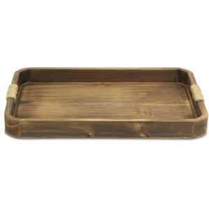 ถาดเสิร์ฟอาหารเช้าทำจากไม้สนทรงสี่เหลี่ยมผืนผ้าสำหรับตกแต่งบ้านหรือโรงแรมด้วยสิ่งมหัศจรรย์ในต่างประเทศ - Product Image 3