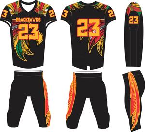 Conjunto de Uniforme de Fútbol Americano con Corte Automatizado, Manga Corta, Nombre del Equipo y Logotipo Personalizados, Impresión Sublimada, 100% Poliéster, Anti-UV - Product Image 2