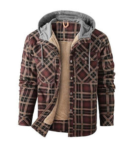 Oem Manufacture Wholesale <b>Hip</b> Hop Winter Genuine Leather Flannel Jacket Outdoor Fashion Stand Collar Standard Thickness - Product Image 1