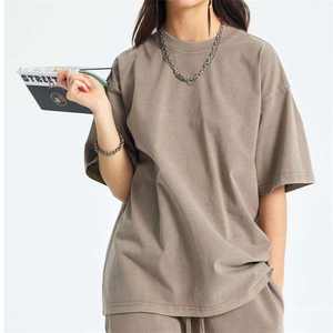 T-shirt lourd 100% coton Unisex Logo personnalisé Acid Wash t Shirt Broderie - Product Image 6