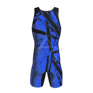 Singlet de Lucha Reversible Ligero OEM para Hombre, Mallas Profesionales de Artes Marciales, Spandex/Poliéster de Secado Rápido y Ecológico - Product Image 2
