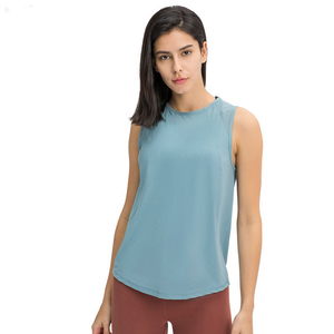 Últimas señoras deportes entrenamiento camisetas sin mangas logotipo personalizado tela de punto sexy para el ejercicio de yoga - Product Image 1