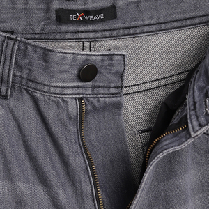 Shorts en jean gris pour homme, taille mi-haute, respirants, séchage rapide, style décontracté streetwear, shorts de motard - Product Image 3