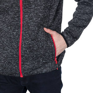 Sweat à capuche homme couleur anthracite avec poignets et ourlet côtelés et capuche à cordon de serrage réglable pour une coupe classique et confortable - Product Image 3