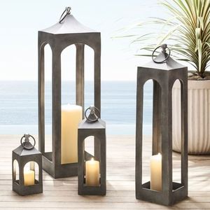 Linterna de Metal de calidad superior para el hogar interior/exterior, linterna de suelo para acampar con vidrio, linterna decorativa de Navidad para el hogar - Product Image 5