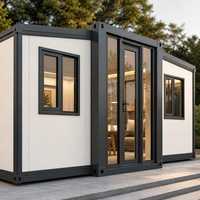Maison conteneur extensible de luxe moderne de 30 pieds, villa modulaire préfabriquée, cabane portable