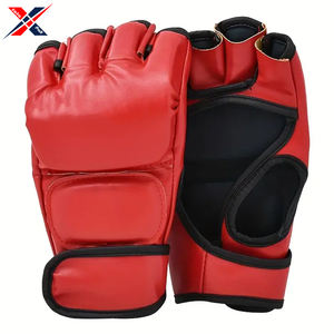 ถุงมือ MMA แบบครึ่งนิ้วสำหรับผู้ใหญ่ถุงมือหนังสำหรับออกกำลังกายกลางแจ้งดีไซน์โลโก้ออกแบบได้ตามที่ต้องการ - Product Image 1