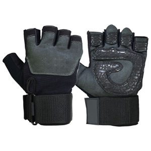 Guantes Deportivos de Gimnasio con Media Palma de Cuero Acolchada, Cierre de Velcro Antideslizante y Logotipo Personalizado para Crossfit - Product Image 4