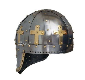 Casco Vikingo Medieval Hecho a Mano en Acero Dulce de 18G, Accesorio para la Cabeza, Cosplay, Recreación Histórica, Armadura para Exhibición, Disfraz de Época - Product Image 3