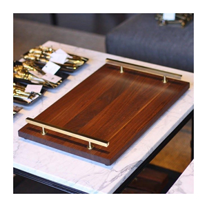 Plateau de service en bois d'acacia classique Plateau de fruits décoratif de qualité pour la maison Meilleur prix - Product Image 5