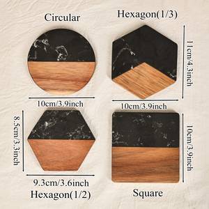 Posavasos epoxi hechos a mano personalizados de primera calidad, almohadillas para bebidas de resina brillante, REGALOS FESTIVOS, Decoración de mesa elegante, posavasos de piedra, Estilo clásico - Product Image 3