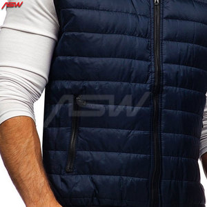 Chaqueta clásica de algodón de poliéster 100% para hombre, chaleco acolchado de invierno transpirable de estilo callejero, chaleco cálido para primavera tejido - Product Image 6