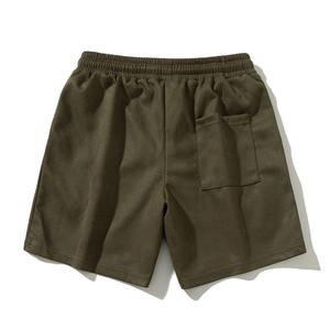 Short unisexe avec impression de logo personnalisé avec cordon de serrage 100% coton pantalons courts de sport d'entraînement pour hommes - Product Image 5