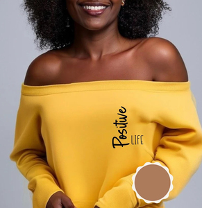 Sudaderas extragrandes con hombros descubiertos de alta calidad para mujer Good Vibes Only Sudaderas con capucha de talla grande Positive Vibes Only Tops - Product Image 5