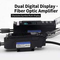Amplificateur de capteur à fibre optique numérique, amplificateur de fibre à double affichage, contrôleur de détection photoélectrique à seuil réglable