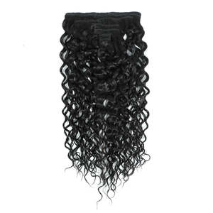 Extensions de cheveux vierges 10A à clipser, 30 pouces, lisses crépus, bouclés afro, noir naturel - Product Image 4